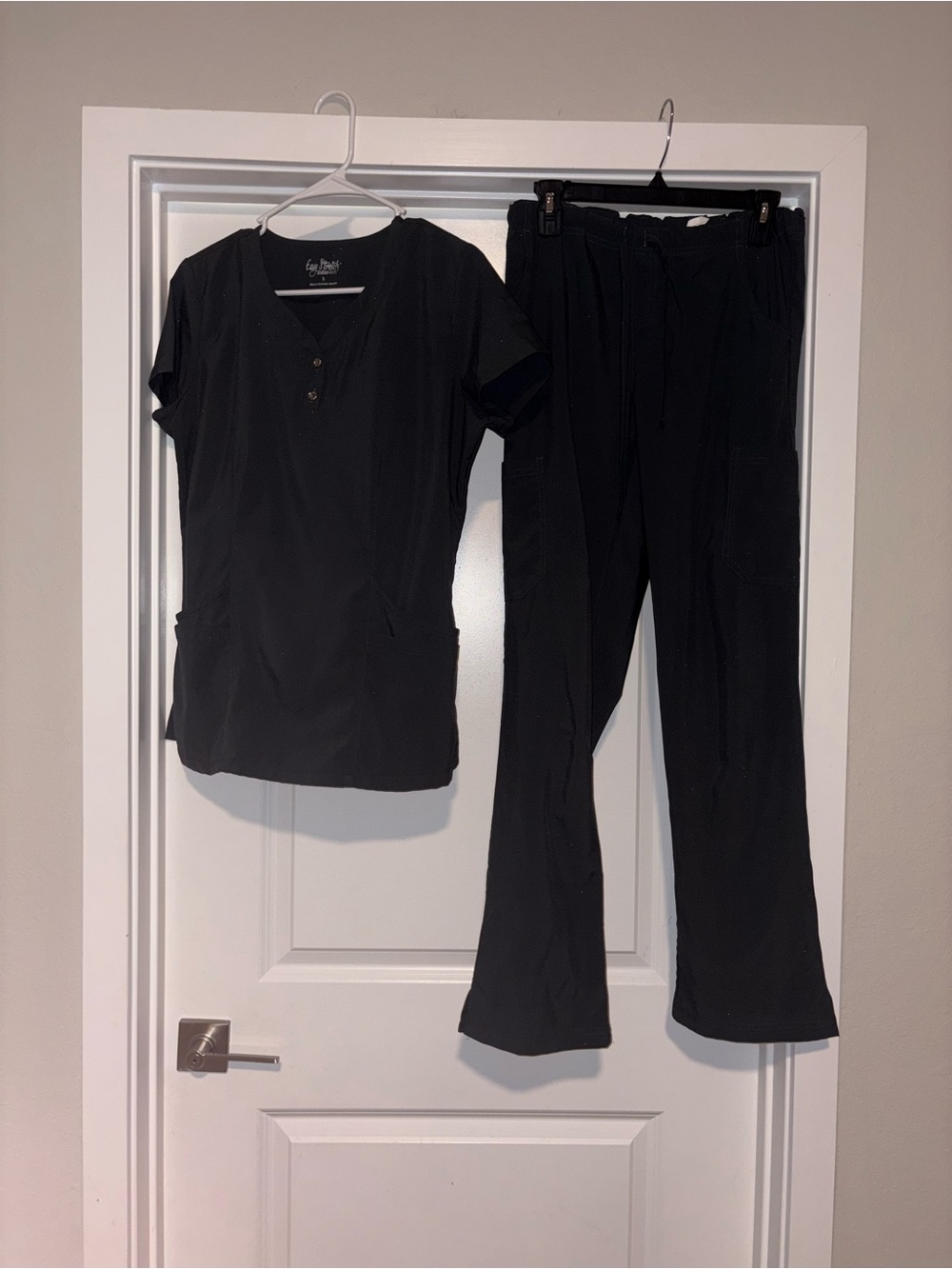 Butter Soft Easy Stretch Dark Gray Scrub Set
